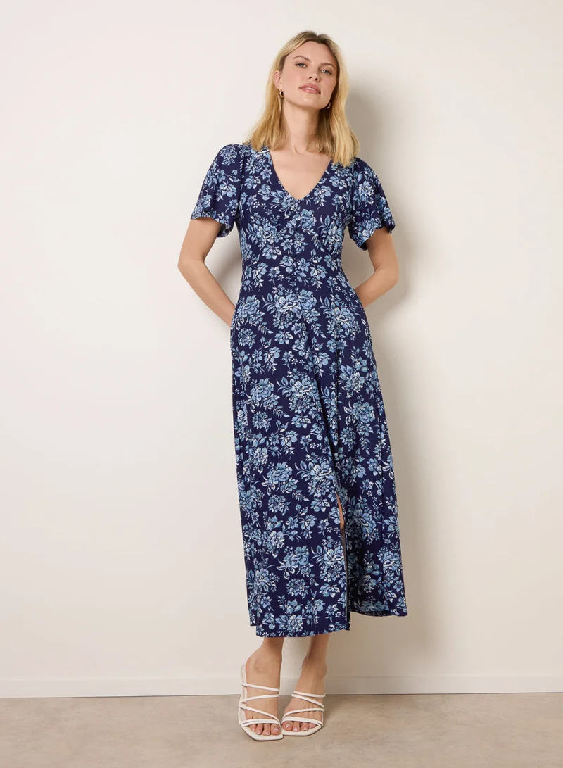 بلو فانيلا Floral Button Through Midi Dress